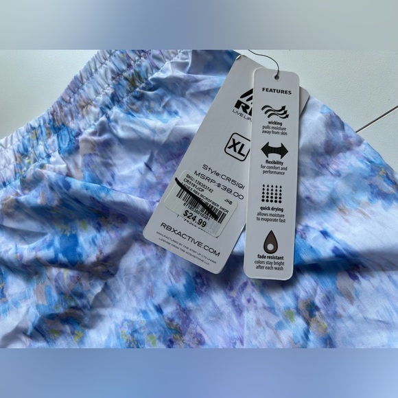 RBX Patterned Pastel Running Shorts XL - Picture 2 of 5